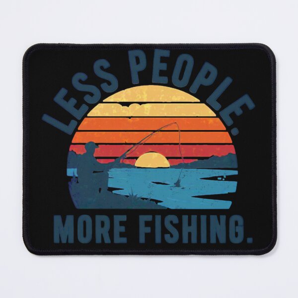 Item preview, Less People More Fishing Retro Sunset Fisherman Funny Introvert Fishing Humor designed and sold by Ladys-Gents.