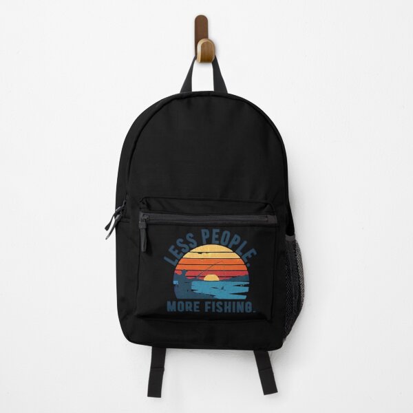 Item preview, Less People More Fishing Retro Sunset Fisherman Funny Introvert Fishing Humor designed and sold by Ladys-Gents.