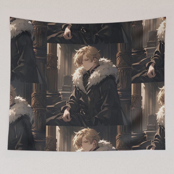 Item preview, Royal Solitude: The Melancholic Anime Prince in the Sunlit Castle Hall designed and sold by MouradStudio.