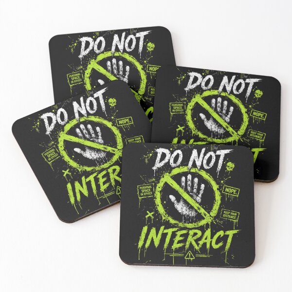 Item preview, Do Not Interact – Anti Social Dark Streetwear Design designed and sold by ElsterCreative.