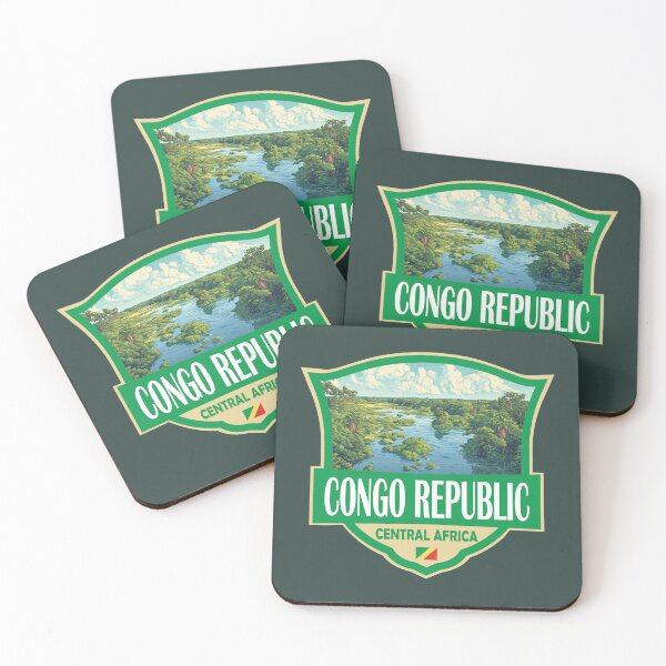 Item preview, Republic of the Congo Illustration Retro Badge designed and sold by KrisSidDesigns.