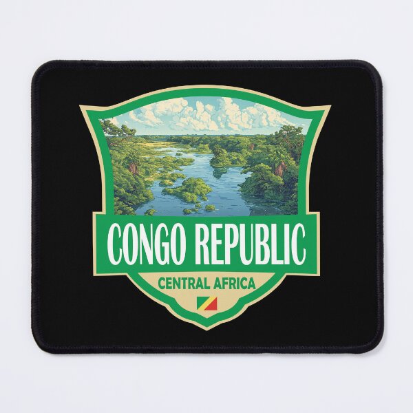 Item preview, Republic of the Congo Illustration Retro Badge designed and sold by KrisSidDesigns.