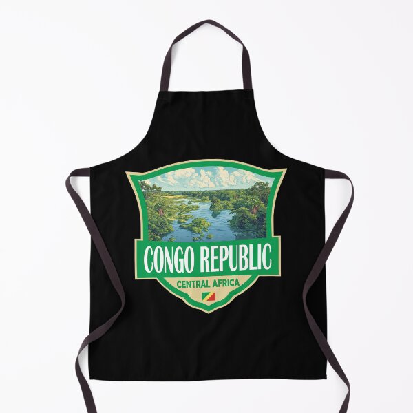 Item preview, Republic of the Congo Illustration Retro Badge designed and sold by KrisSidDesigns.