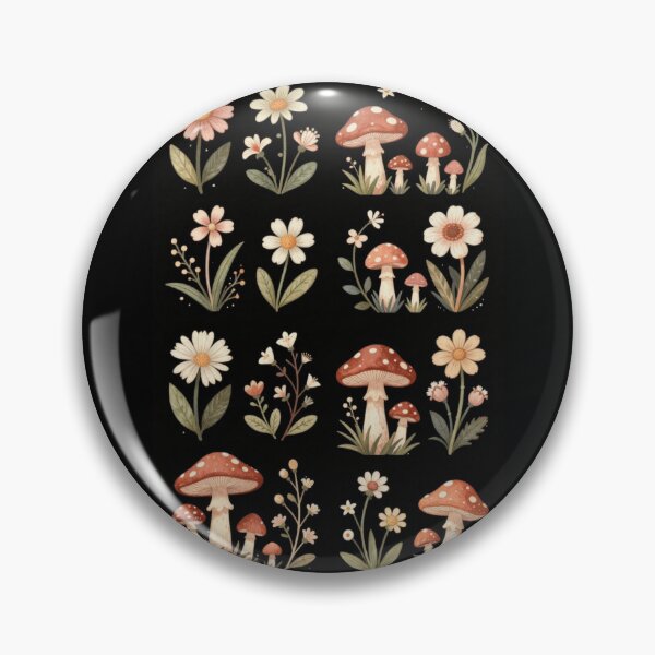 Item preview, Daisies and Mushrooms designed and sold by PatronesKawai.