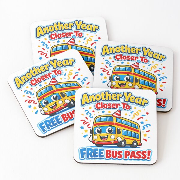 Item preview, Another Year Closer to a Free Bus Pass – Funny Birthday Aging Humor Design designed and sold by rushaib.