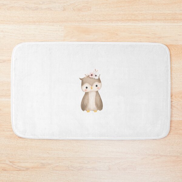 Item preview, Watercolor Owl with Spring Flowers - Adorable Woodland Nature Gift designed and sold by FuzionRaptor.