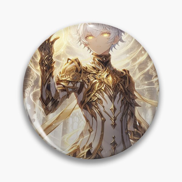 Item preview, Divine Awakening: The Celestial Anime Paladin Commanding Radiant Light in the Ancient Ruins designed and sold by MouradStudio.
