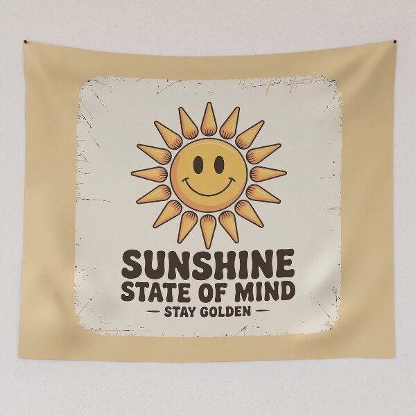 Item preview, Sunshine State of Mind Retro Smiley Face Vintage Aesthetic designed and sold by EpicLuck.