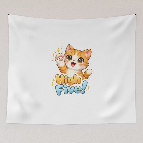 Item preview, High five! cat designed and sold by Tur-estore.