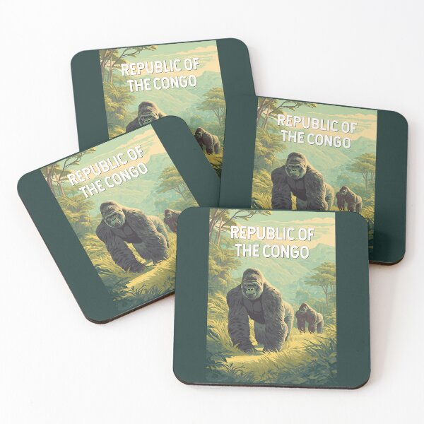 Item preview, Republic of the Congo Illustration Travel Art Vintage designed and sold by KrisSidDesigns.
