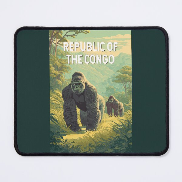 Item preview, Republic of the Congo Illustration Travel Art Vintage designed and sold by KrisSidDesigns.