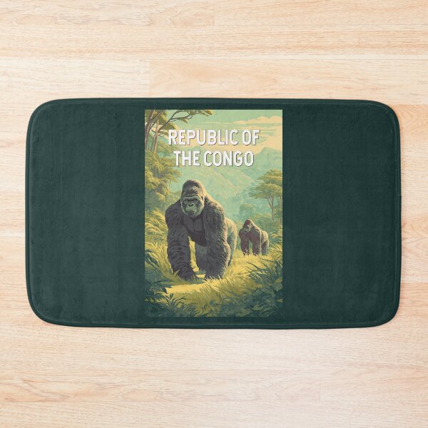 Item preview, Republic of the Congo Illustration Travel Art Vintage designed and sold by KrisSidDesigns.