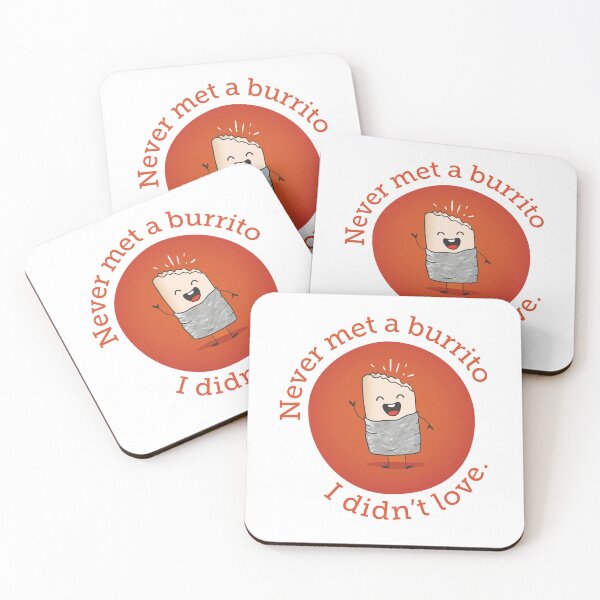 Item preview, Never Met a Burrito I Didn't Love — Funny Food Lover Graphic designed and sold by Just Jollity.
