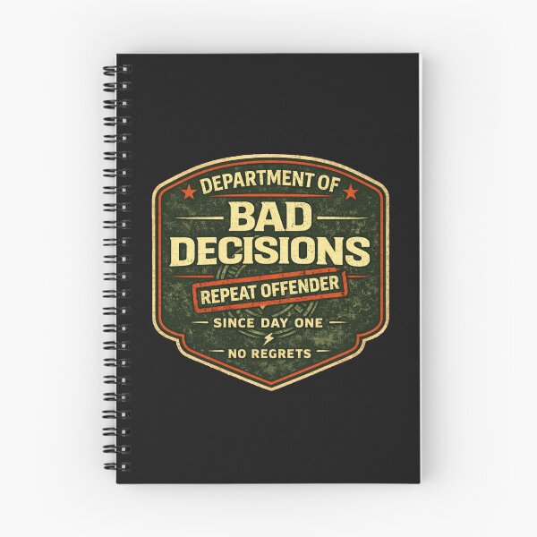 Item preview, Department of Bad Decisions Repeat Offender Funny Vintage Shirt No Regrets Tee designed and sold by GhostDawgs.