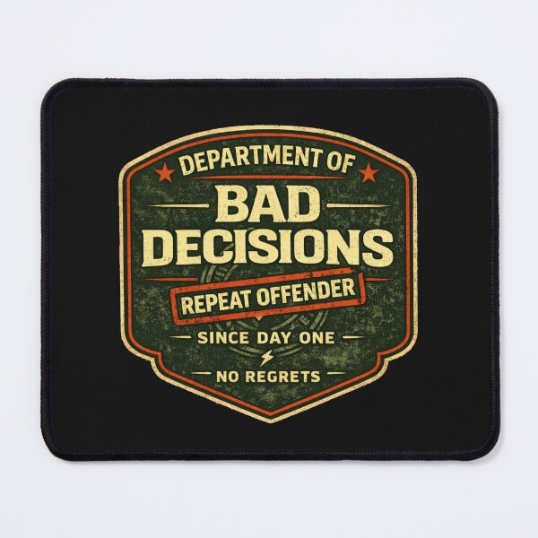 Item preview, Department of Bad Decisions Repeat Offender Funny Vintage Shirt No Regrets Tee designed and sold by GhostDawgs.
