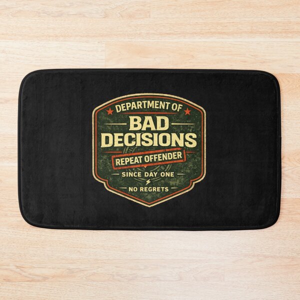 Item preview, Department of Bad Decisions Repeat Offender Funny Vintage Shirt No Regrets Tee designed and sold by GhostDawgs.