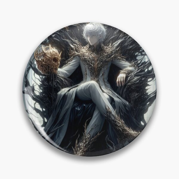 Item preview, Elegance in Decay: The Melancholic Anime King on a Shadow Throne with Gilded Skull designed and sold by MouradStudio.