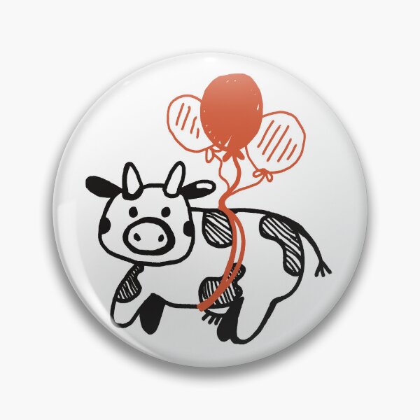 Item preview, Flying Cow with Balloons Cute Doodle designed and sold by Pryhozha.