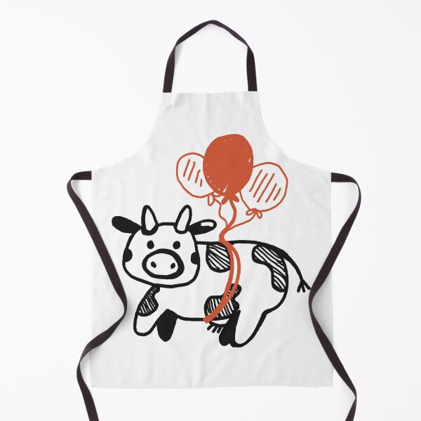 Item preview, Flying Cow with Balloons Cute Doodle designed and sold by Pryhozha.