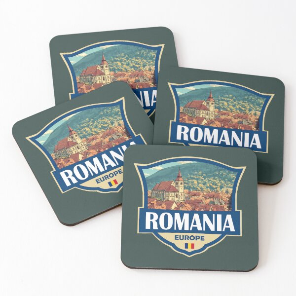 Item preview, Romania Illustration Retro Badge designed and sold by KrisSidDesigns.