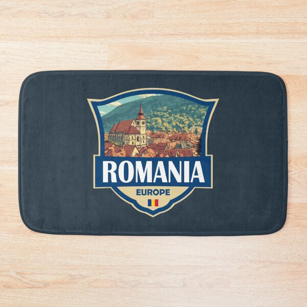 Item preview, Romania Illustration Retro Badge designed and sold by KrisSidDesigns.