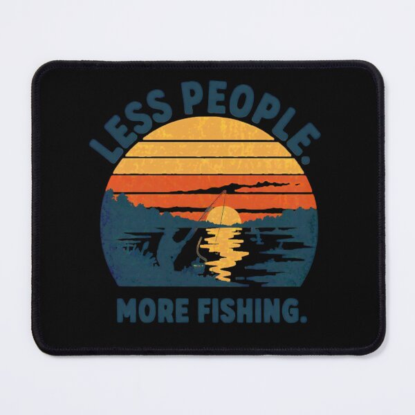 Item preview, Less People More Fishing Retro Sunset Angler Funny Introvert Fishing Humor designed and sold by Ladys-Gents.