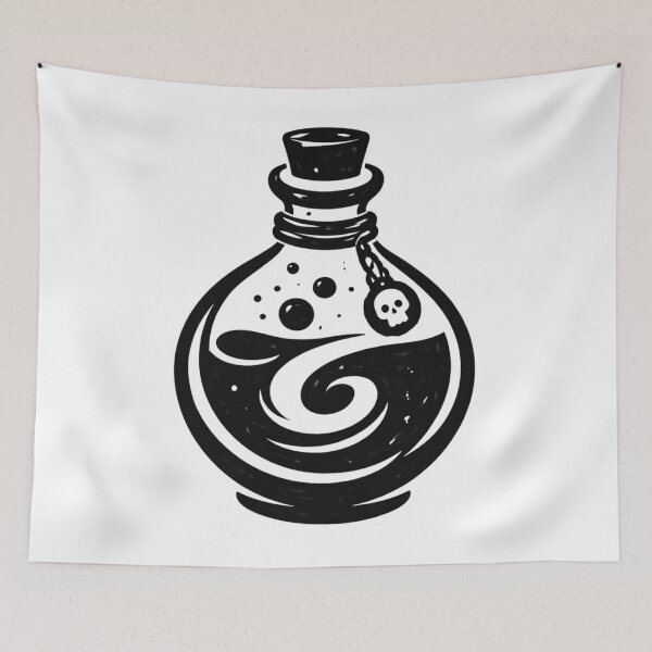 Item preview, Witch Potion Bottle Symbol – Dark Magic Elixir Minimalist Design designed and sold by MonkeyVibe.