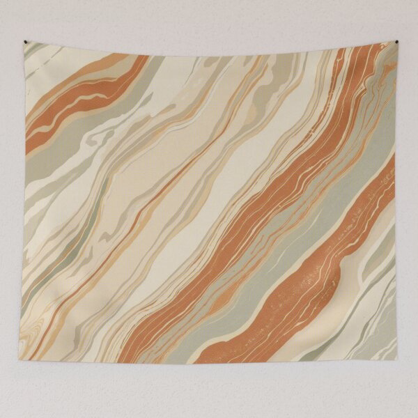 Item preview, Warm Retro Flow – Abstract 70s Swirl designed and sold by Dhenin Studio.