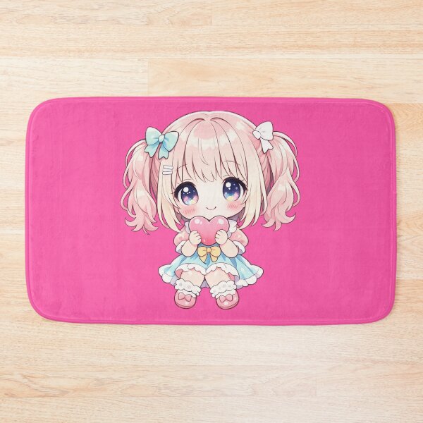 Item preview, Cute Kawaii Anime Chibi Girl Holding Heart Pastel Character designed and sold by Ace01st.