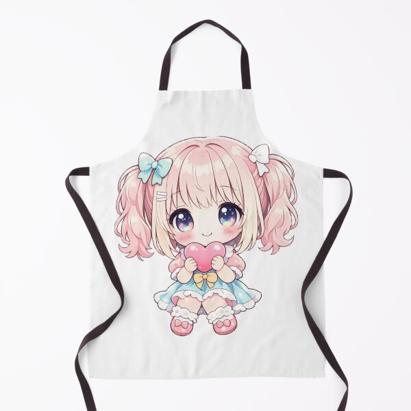 Item preview, Cute Kawaii Anime Chibi Girl Holding Heart Pastel Character designed and sold by Ace01st.