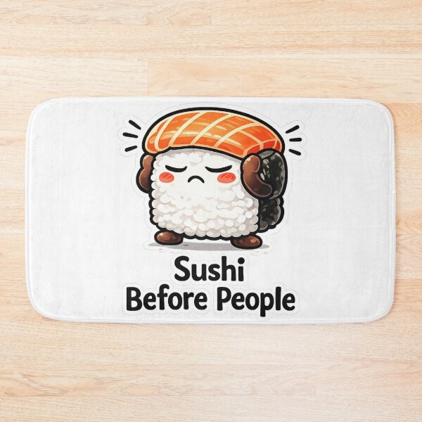 Item preview, Sushi antes que la gente sushi divertido kawaii designed and sold by MarinaBlackArt.