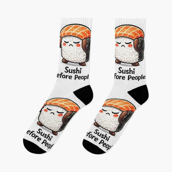 Item preview, Sushi Before People Funny Kawaii Sushi Cartoon designed and sold by MarinaBlackArt.