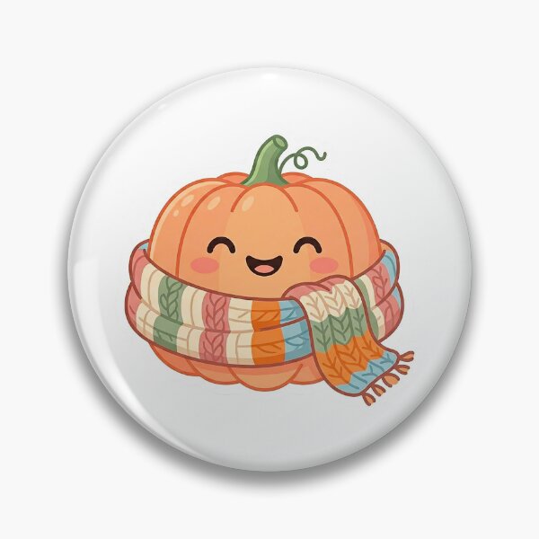 Item preview, Cute Cozy Pumpkin in Scarf – Kawaii Autumn Sticker Design designed and sold by Iras-Art-Corner.