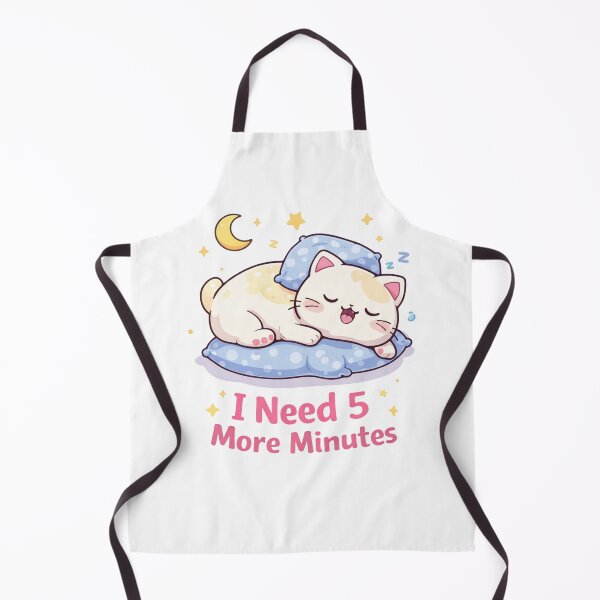 Item preview, Sleepy Kawaii Cat “I Need 5 More Minutes” Cute Aesthetic T-Shirt | Funny Lazy Cat Lover Gift designed and sold by Kawaii Cosmos Cats.