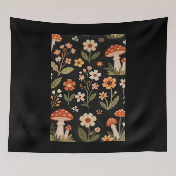 Item preview, Daisies and Mushrooms designed and sold by PatronesKawai.
