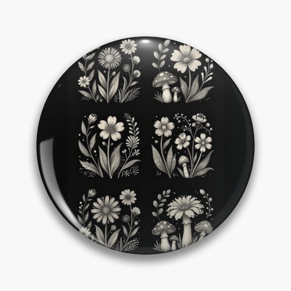 Item preview, Daisies and Mushrooms designed and sold by PatronesKawai.