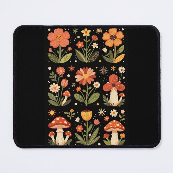 Item preview, Daisies and Mushrooms designed and sold by PatronesKawai.