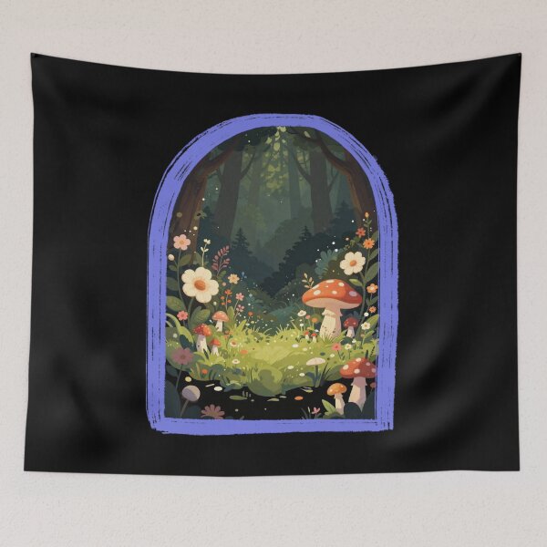 Item preview, Daisies and Mushrooms designed and sold by PatronesKawai.