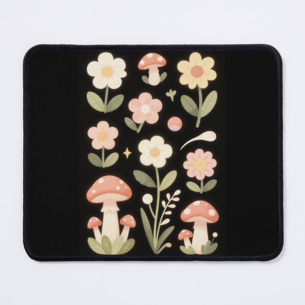 Item preview, Daisies and Mushrooms designed and sold by PatronesKawai.