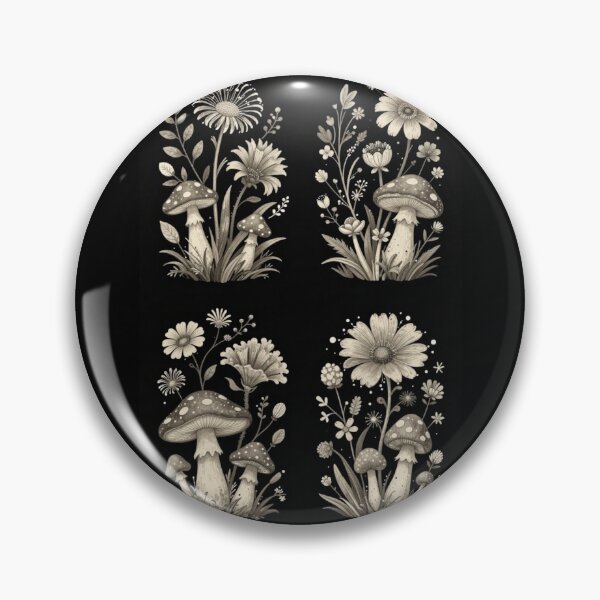 Item preview, Daisies and Mushrooms designed and sold by PatronesKawai.