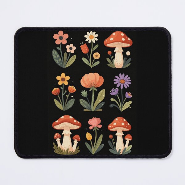 Item preview, Daisies and Mushrooms designed and sold by PatronesKawai.