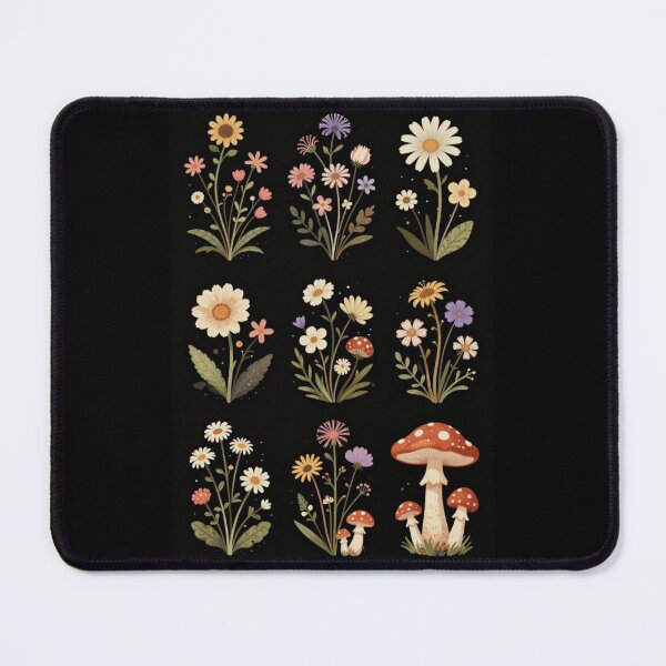 Item preview, Daisies and Mushrooms designed and sold by PatronesKawai.