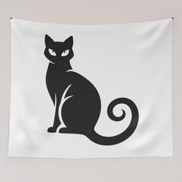Item preview, Minimalist Black Cat Silhouette – Witchy Gothic Cat Design – Halloween Aesthetic Sticker designed and sold by MonkeyVibe.
