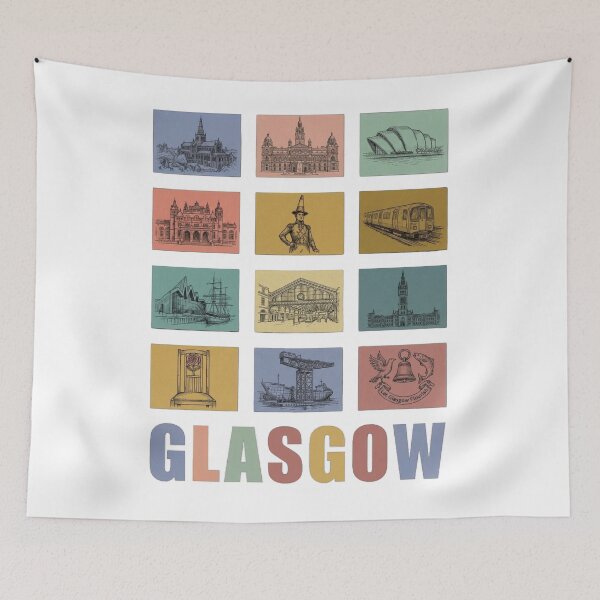 Item preview, Glasgow Landmarks Grid - Duke of Wellington & Scottish City Architecture designed and sold by Loom on the Loch.