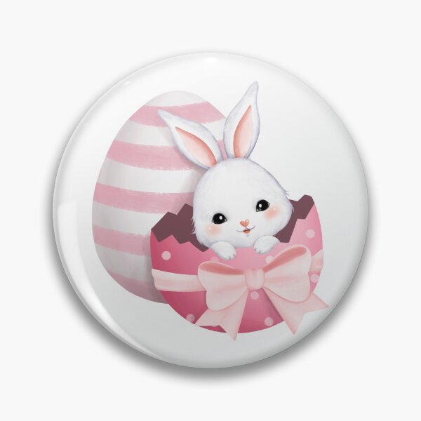 Item preview, White Rabbit and Colorful Easter Eggs - Adorable Spring Holiday Gift designed and sold by FuzionRaptor.