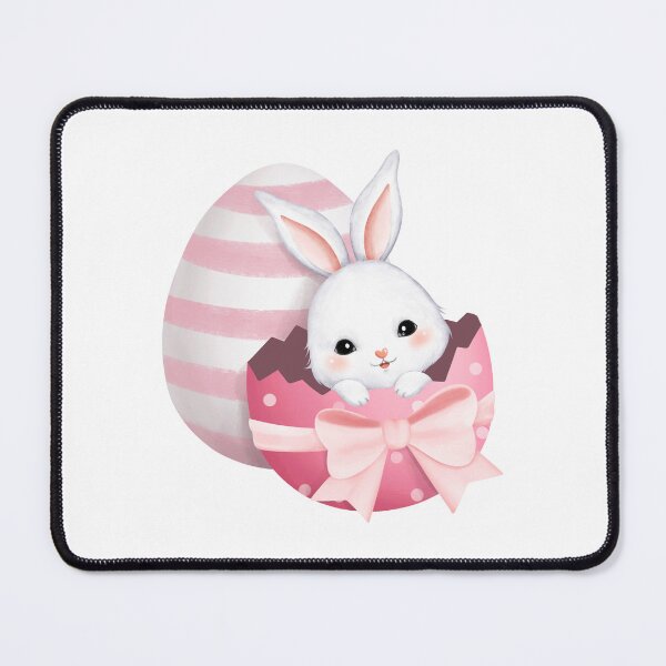 Item preview, White Rabbit and Colorful Easter Eggs - Adorable Spring Holiday Gift designed and sold by FuzionRaptor.