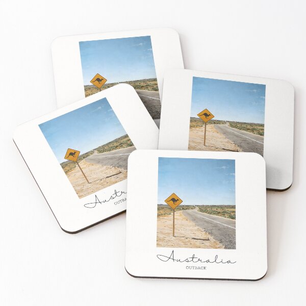 Artikelvorschau, Australisches Outback Road Känguru-Schild – Vintage-Souvenir entworfen und verkauft von twentytwo ART souvenir designs.