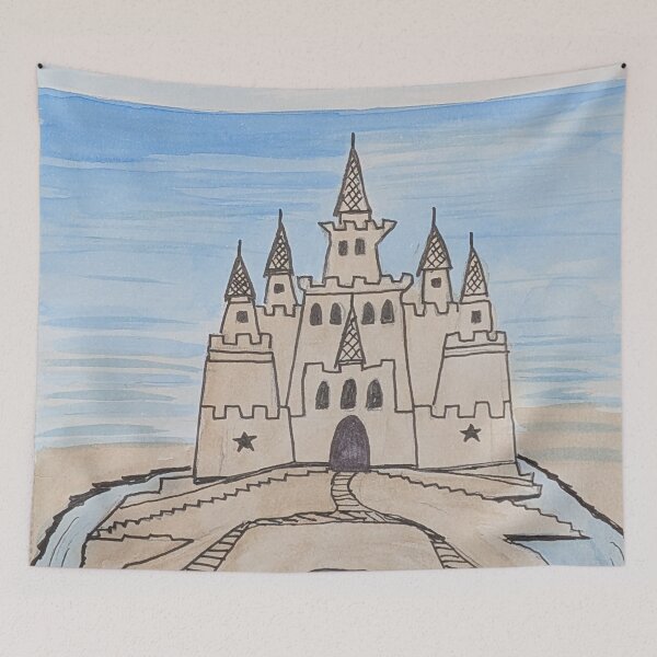 Item preview, Sand castle at the beach  designed and sold by Matt Starr Fine Art .