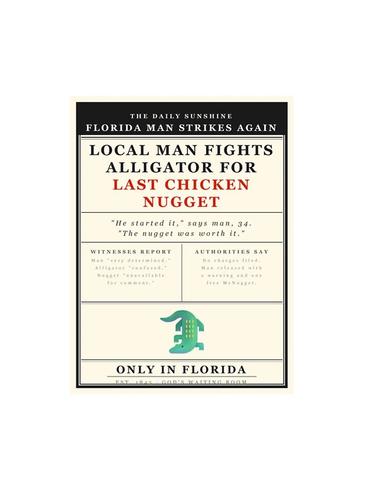 Thumbnail 4 of 4, iPhone Case, Normal Day In Florida designed and sold by InkDropDaily.
