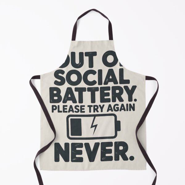 Item preview, Out of Social Battery Please Try Again Never Funny Introvert Gift designed and sold by LeftEarlyClub.